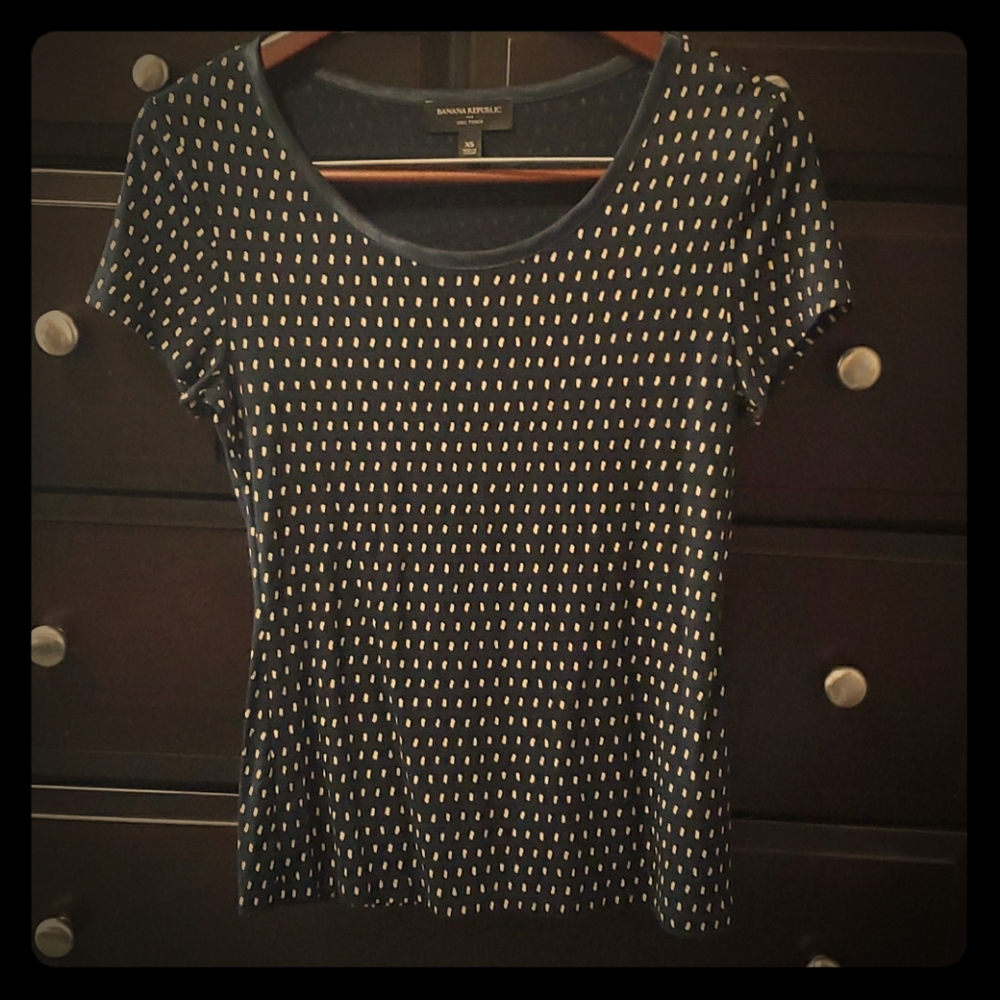 Banana Republic Deep Navy Luxe Touch Tee shell